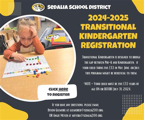 Transitional Kindergarten registration information